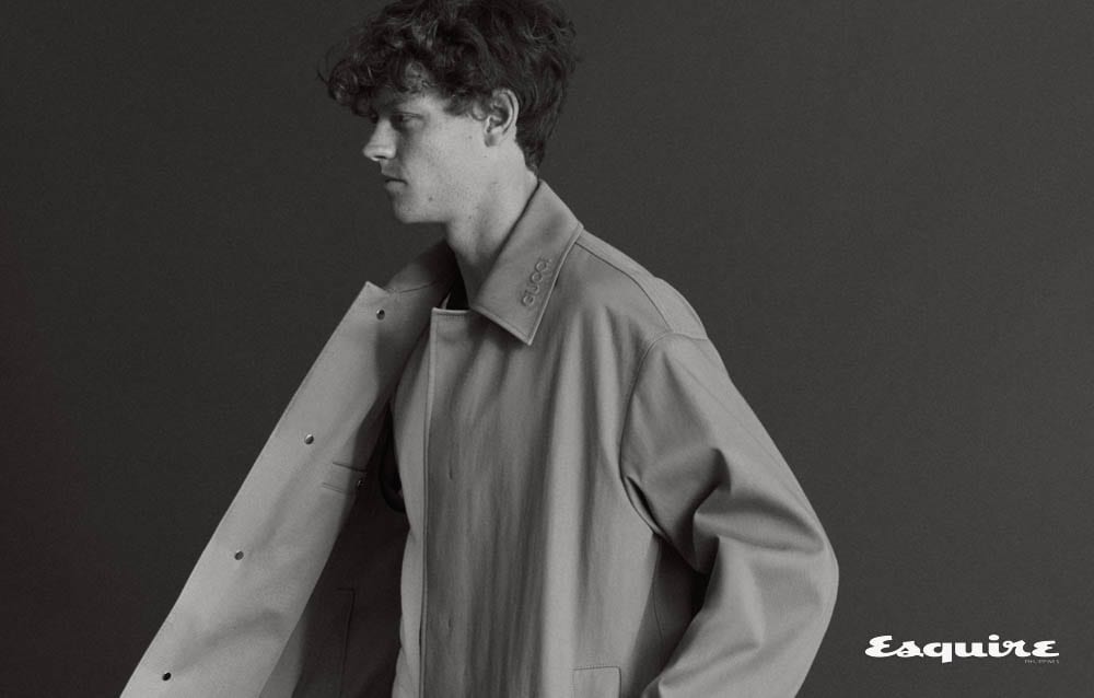 Jannik Sinner for Esquire black and white