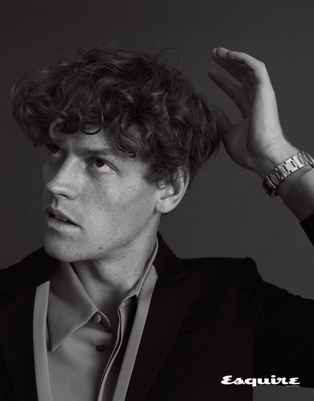 Jannik Sinner for Esquire black and white