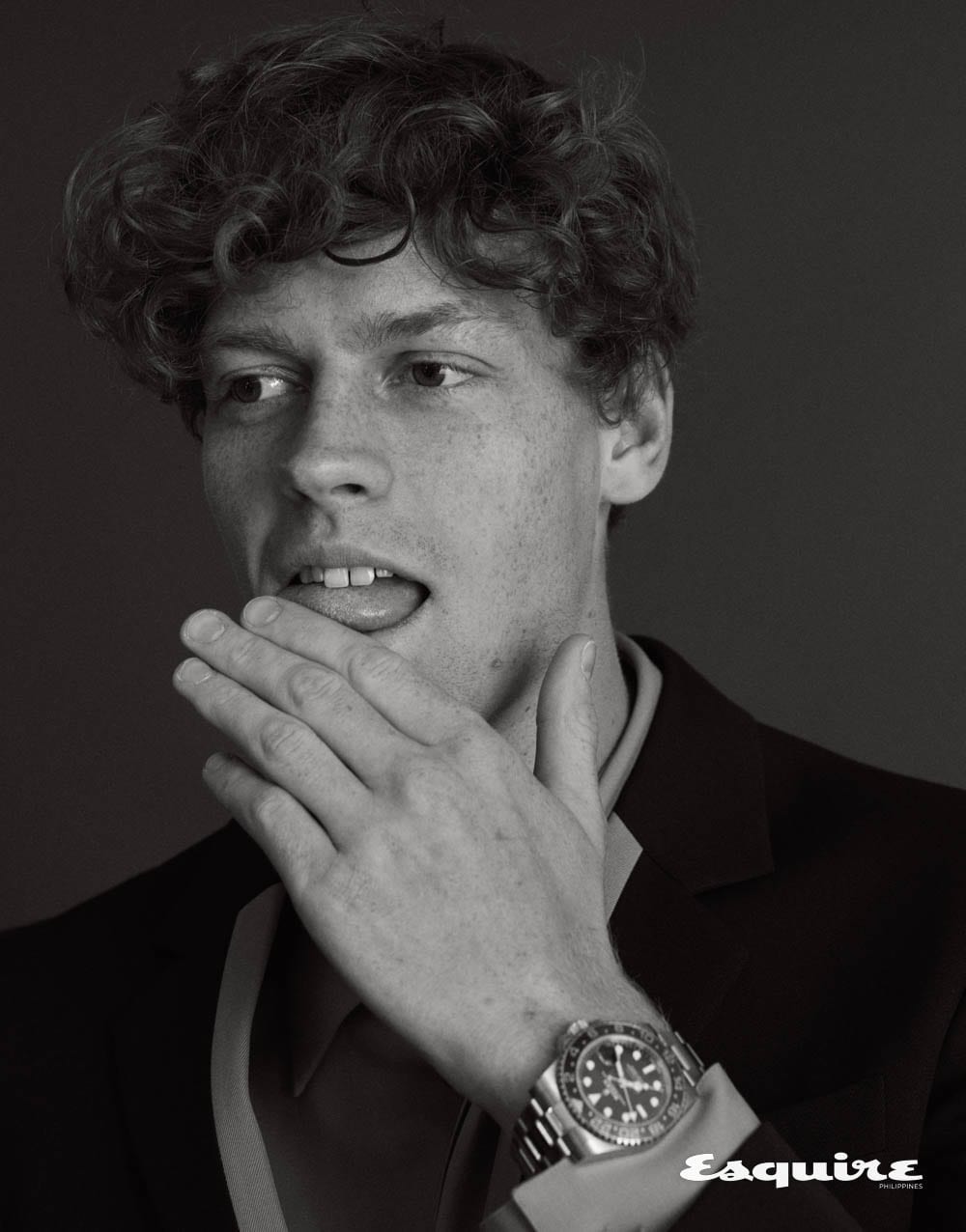 Jannik Sinner for Esquire black and white