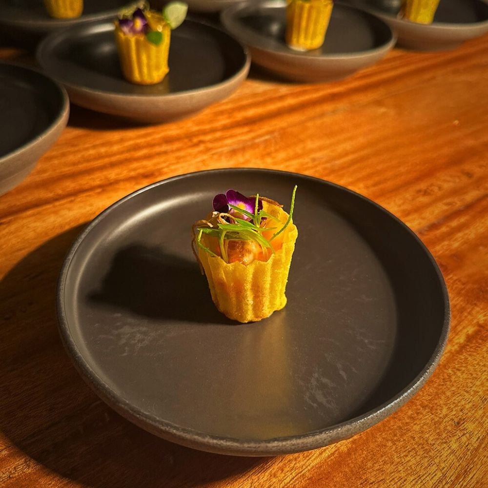 Hamachi Adobo Mousse with Ikura 