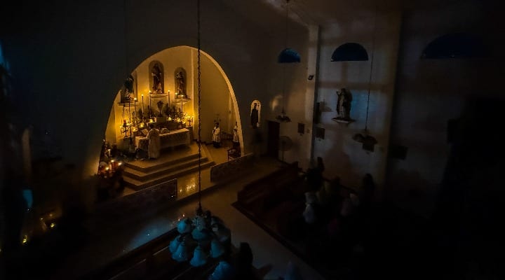 Worshippers attend the Rorate Caeli Mass in Cebu