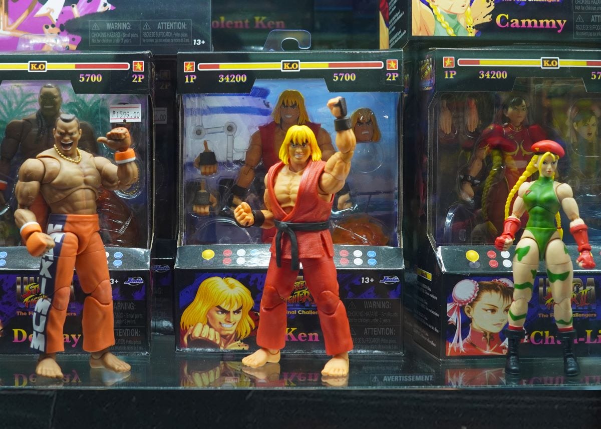 Displayed at Kurt Lim’s Collector’s Quest store, Jada Toys Street Fighter Action Figure Collection