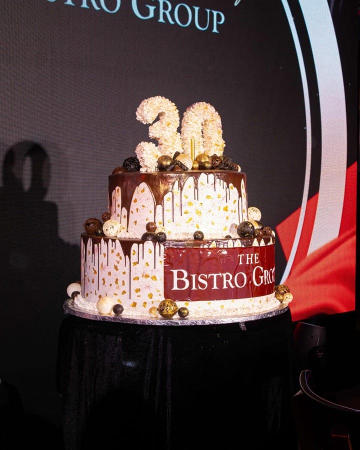 the bistro group 30th anniversary cake