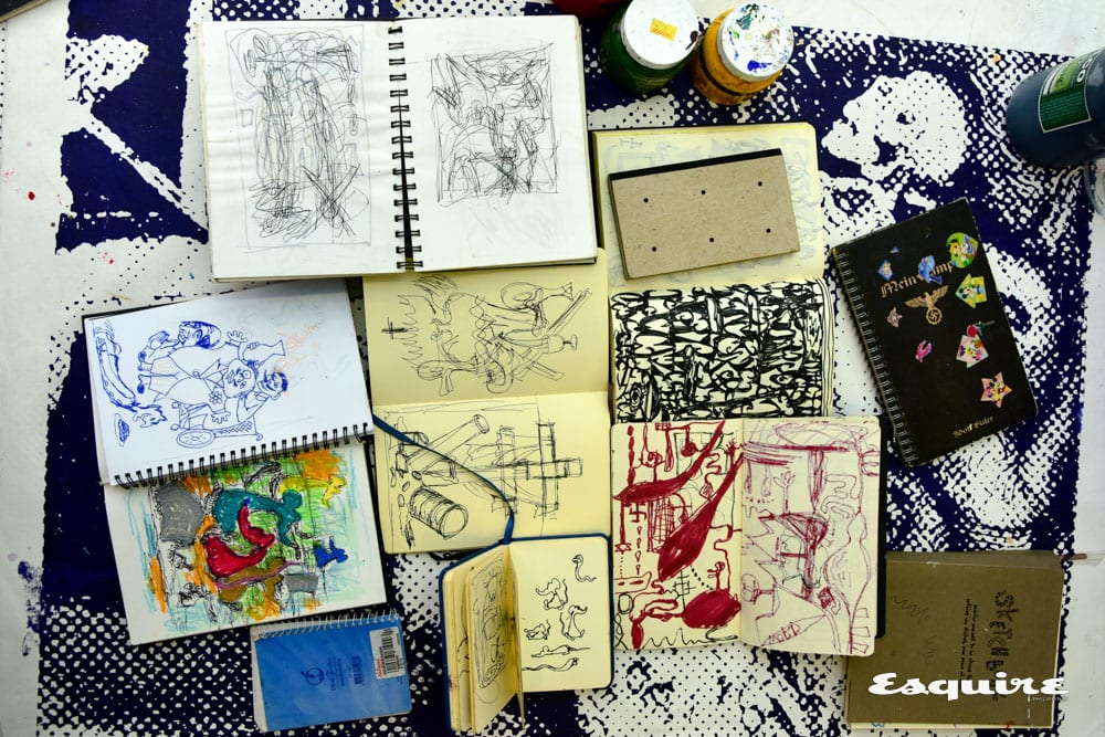 Manuel Ocampo sketches