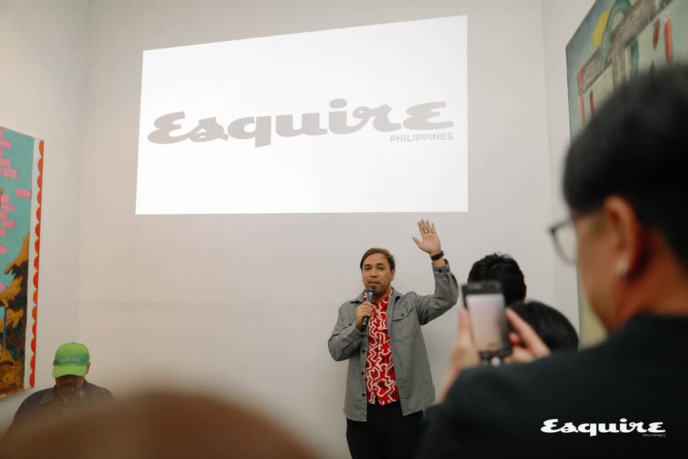EIC PJ Cana gives a speech