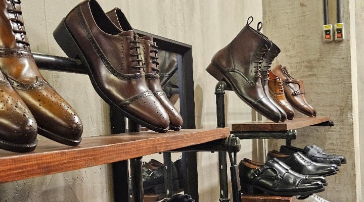 marikina shoe, bucroe, close up on shelf