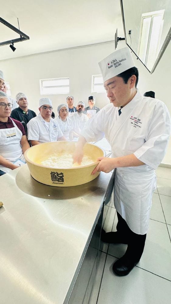 Chef Hirotoshi Ogawa at the World Sushi Skills Seminar 2025