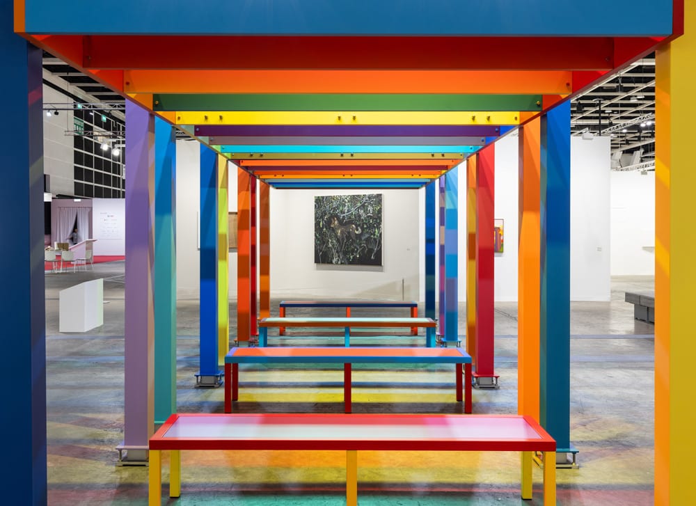 'Perpetual Discussion Platforms' (2025) by Liam Gillick, presented by Baton