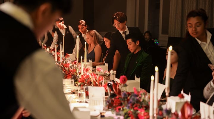 Royal Salute whisky dinner table setup