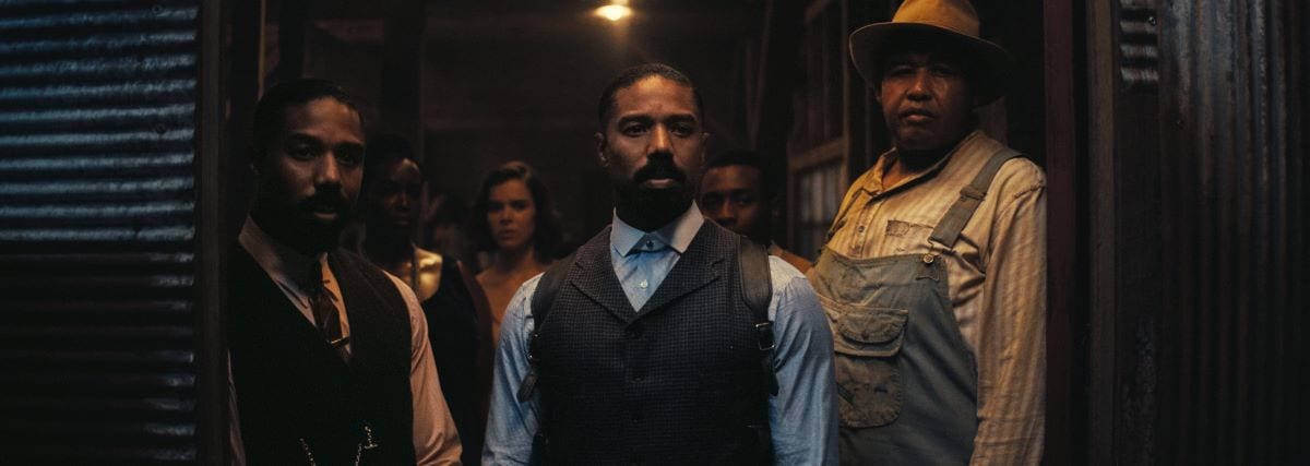 Michael B. Jordan, Omar Benson Miller, and Hailee Steinfeld in Sinners