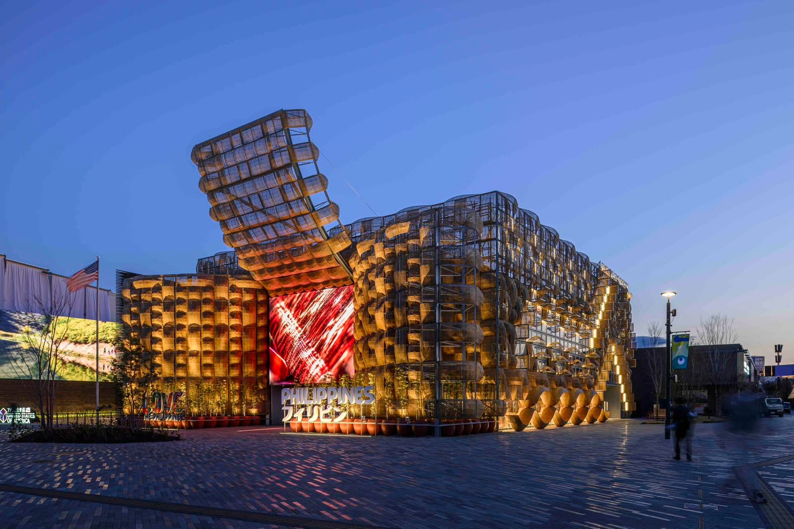 The Philippine Pavilion in the early evening