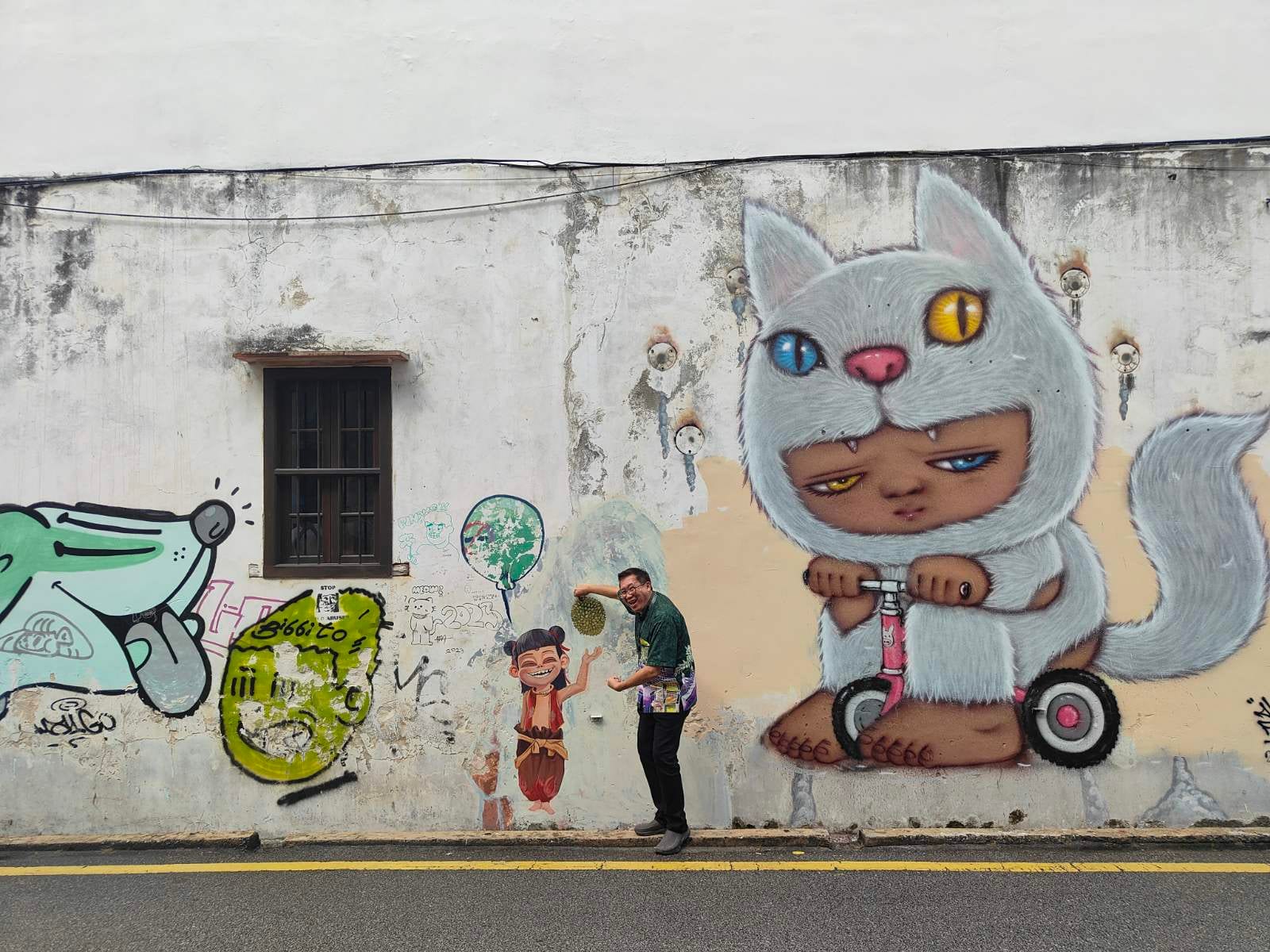 One of the striking murals at George Town