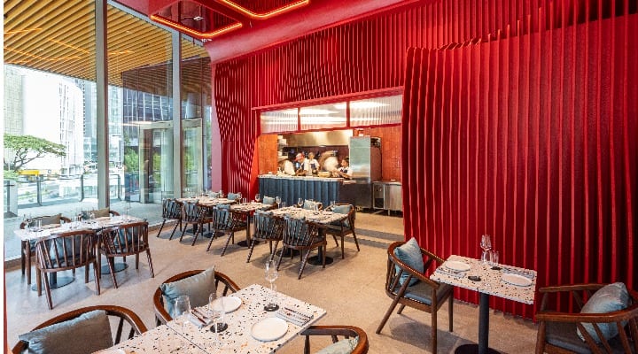 offbeat restaurant interior