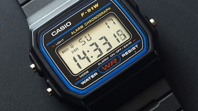 Casio F-91W closeup image