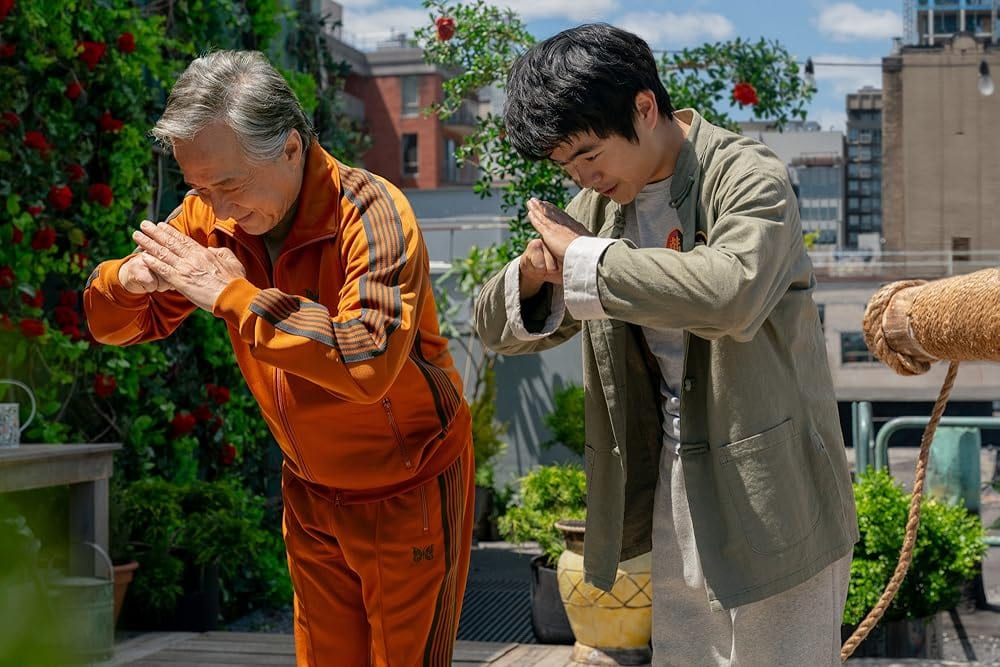 Jackie Chan and Ben Wang in Karate Kid: Legends (2025)