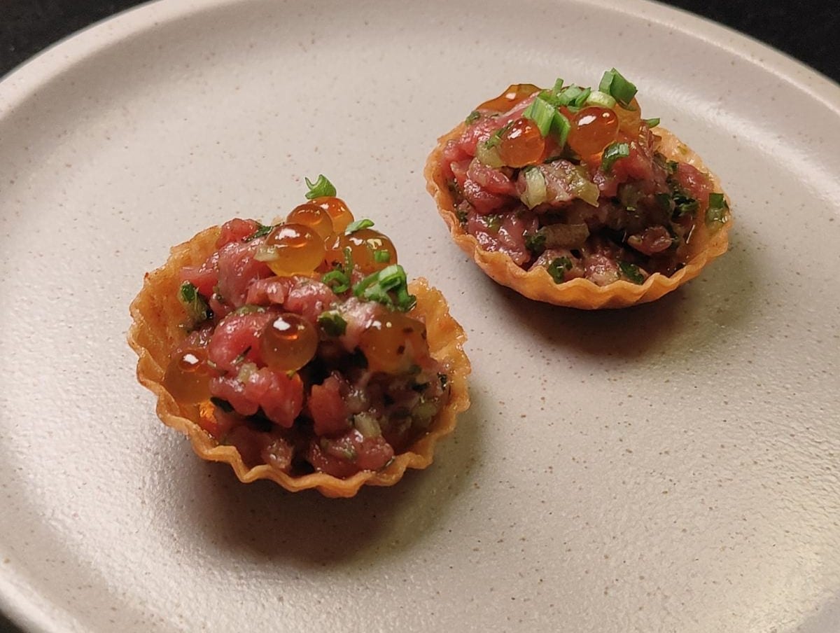 Tartaleta de Ikura y Wagyu