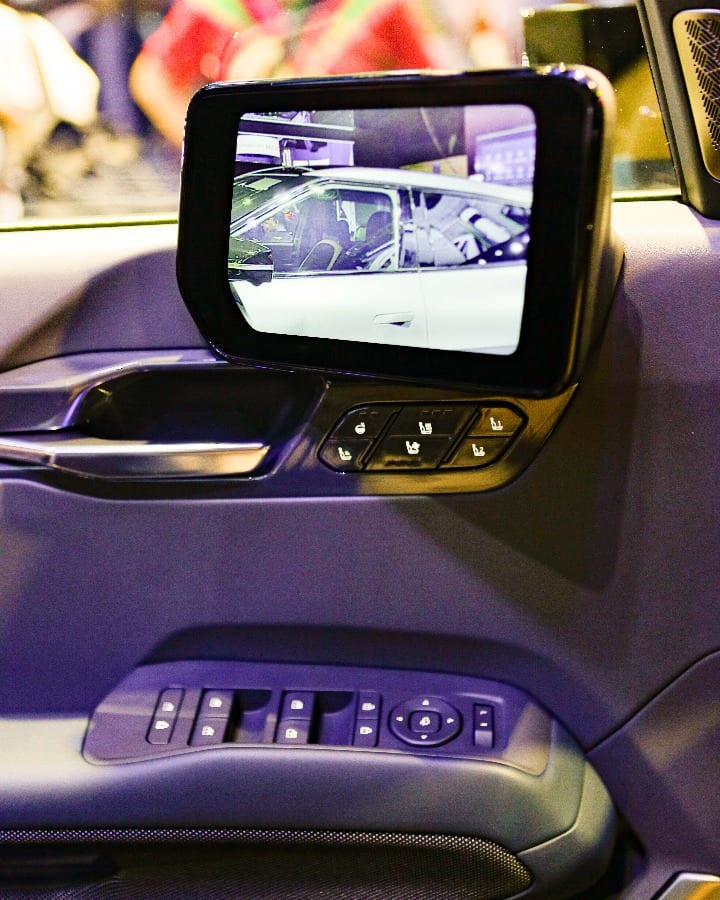 kia ev9 interior, digital side monitor