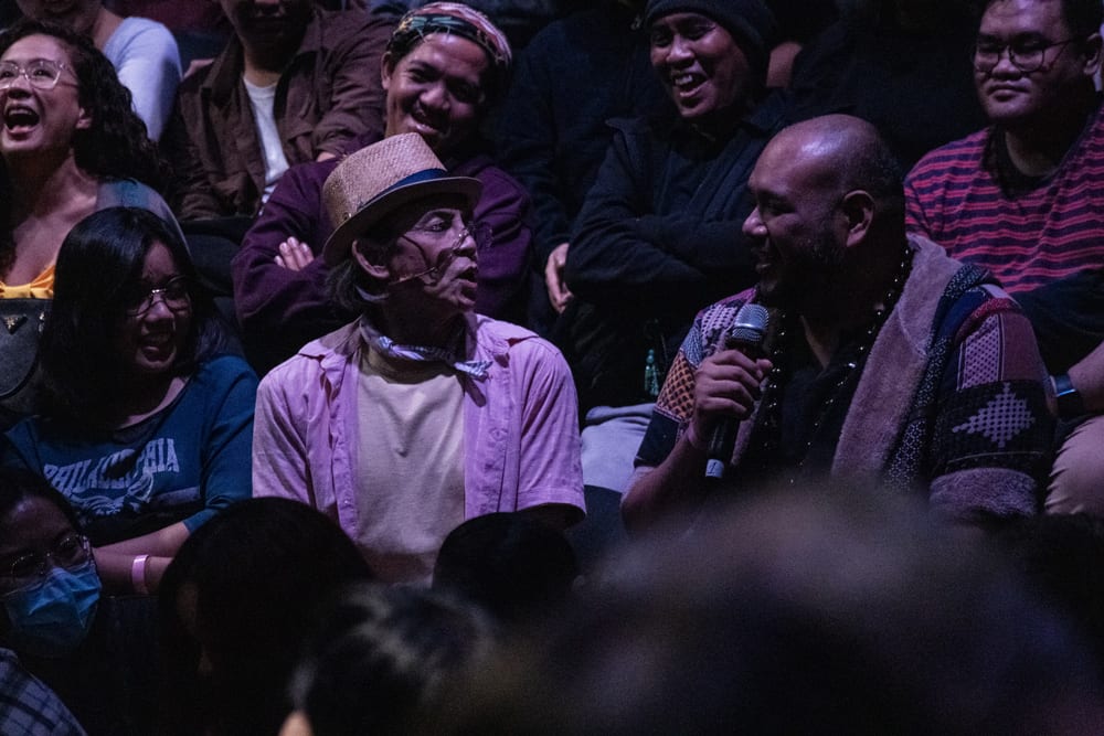 Jon Santos with audience