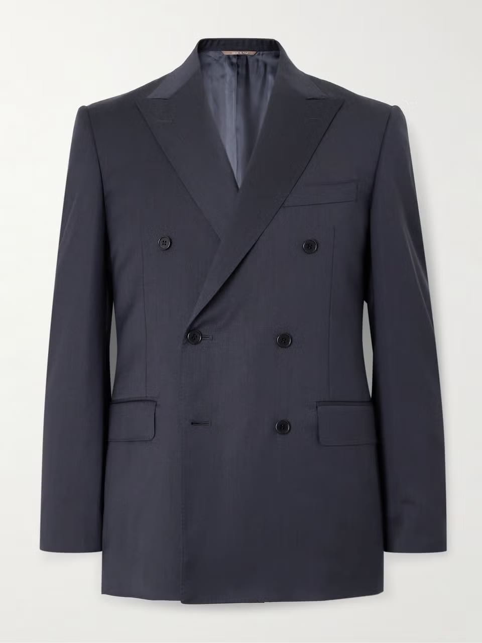 Canali Double-Breasted Super 130s Wool Suit Jacket