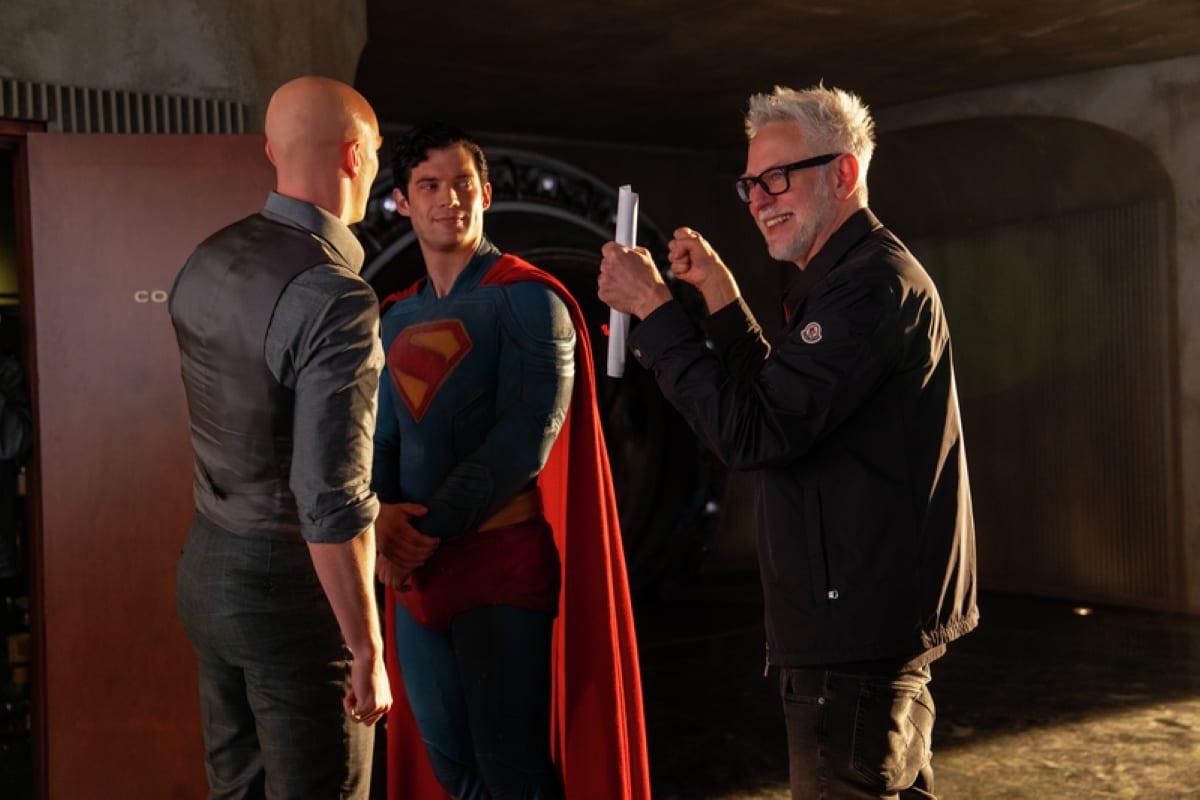 On the set of Superman with director James Gunn