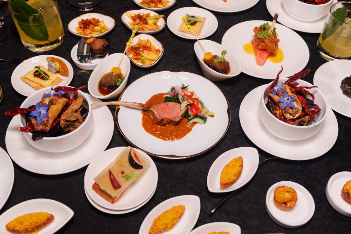 Abundant spread from the cocktail reception