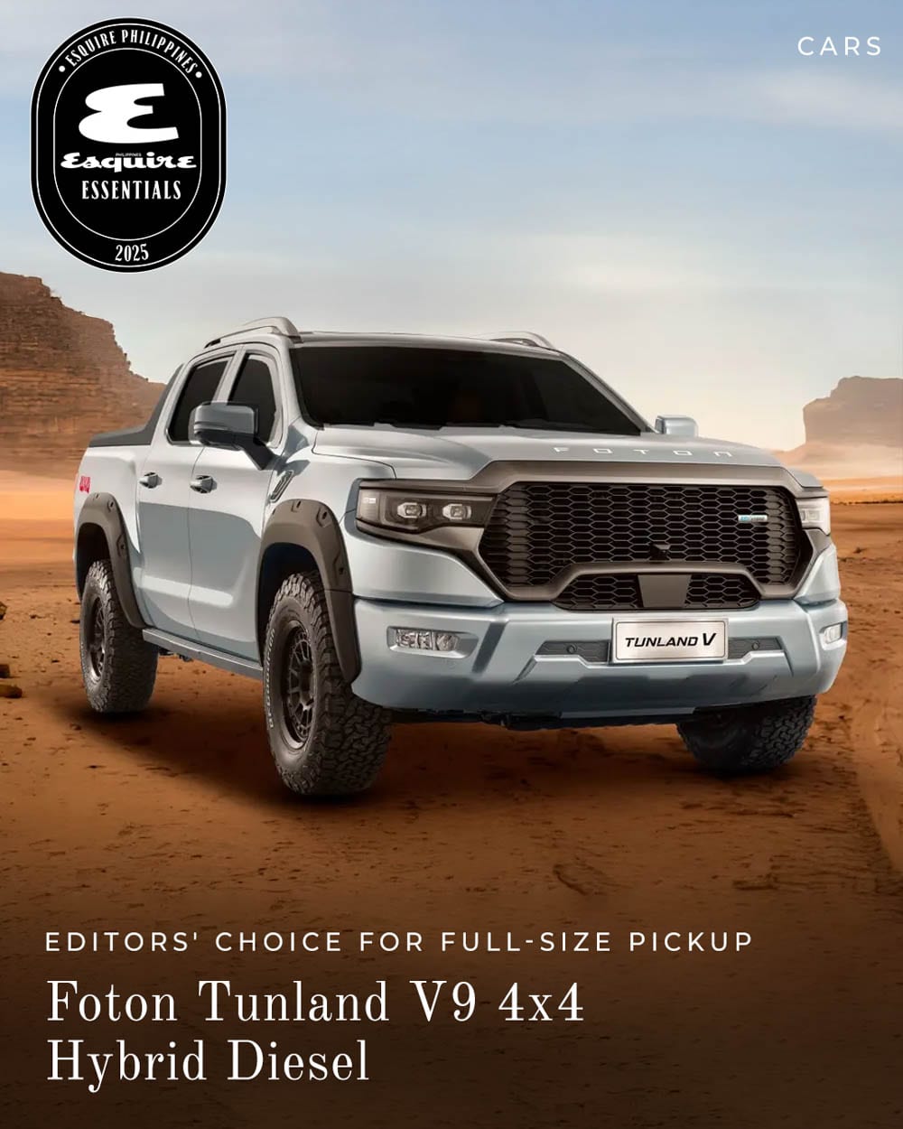 Editors' Choice for Full-Size Pickup: Foton Tunland V9 4x4 Hybrid Diesel