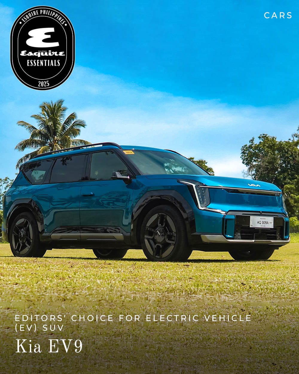 Editors' Choice for Electric Vehicle (EV) SUV: Kia EV9