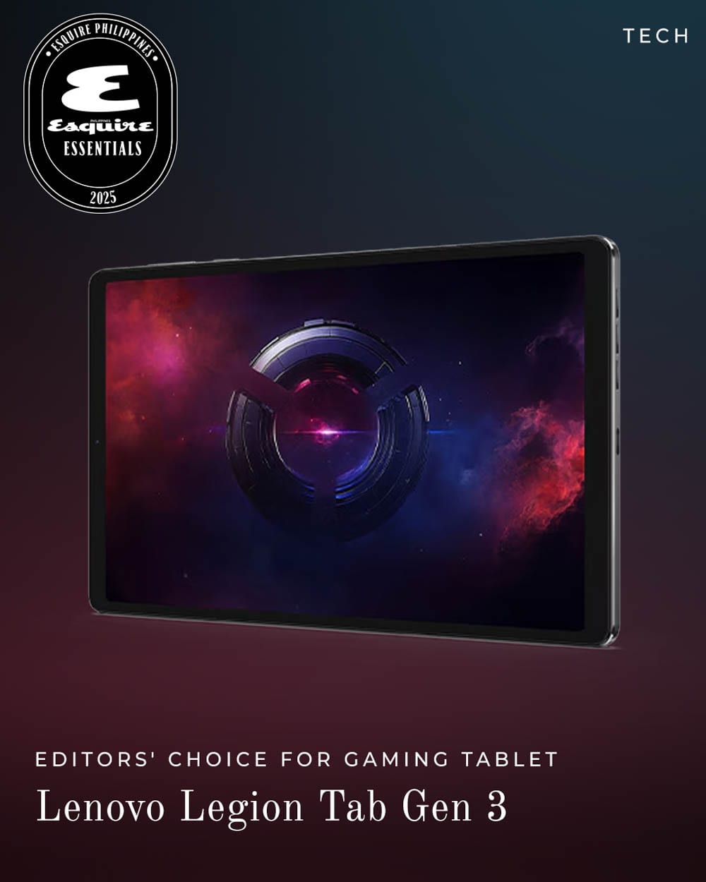 Editors' Choice for Gaming Tablet: Lenovo Legion Tab Gen 3