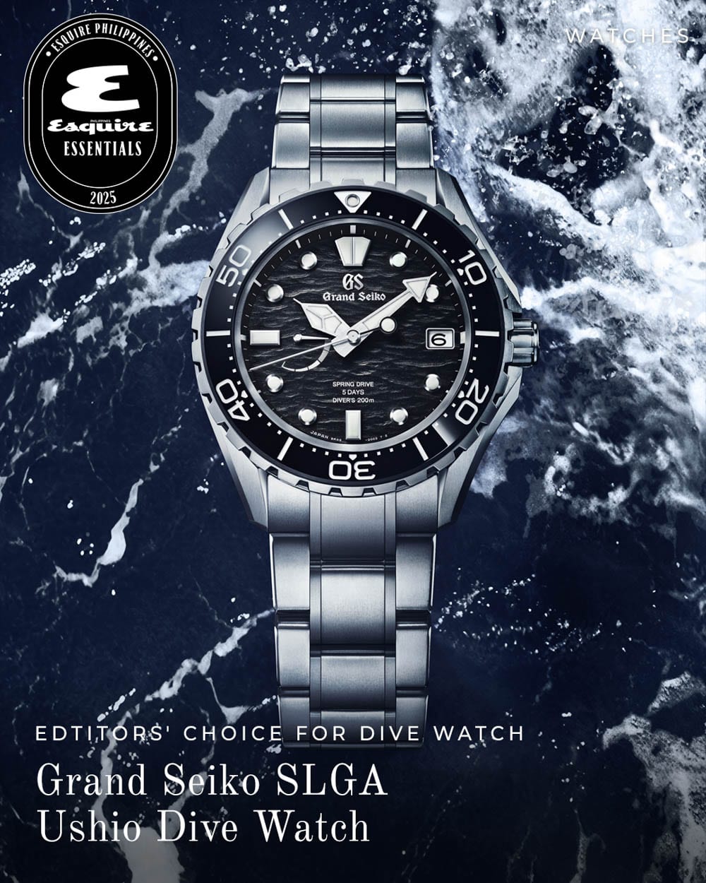Editors' Choice for Dive Watch: Grand Seiko 'Ushio' Spring Drive 5days Diver (SLGA023)