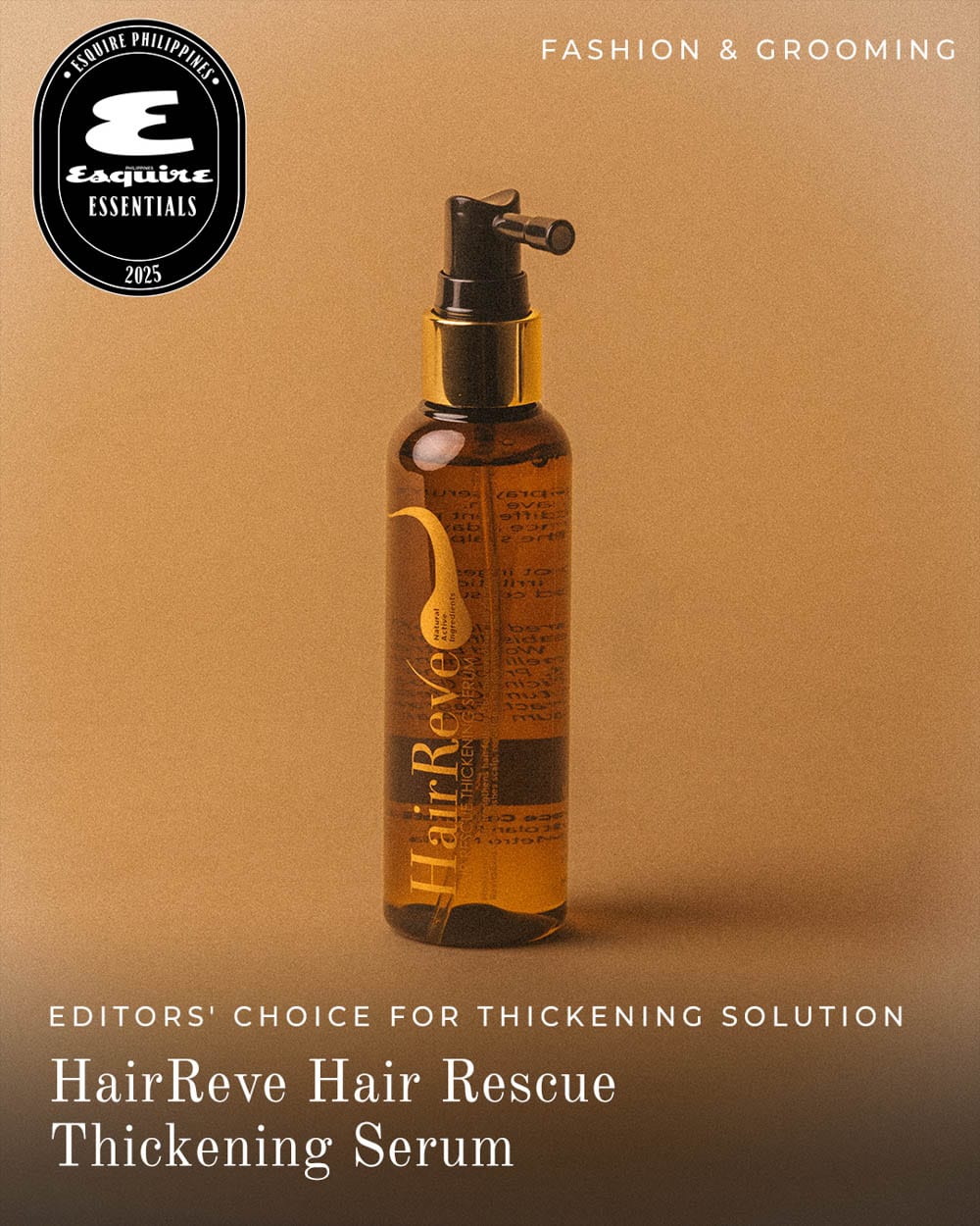 Editors' Choice for Thickening Solution: HairReve Hair Rescue Thickening Serum