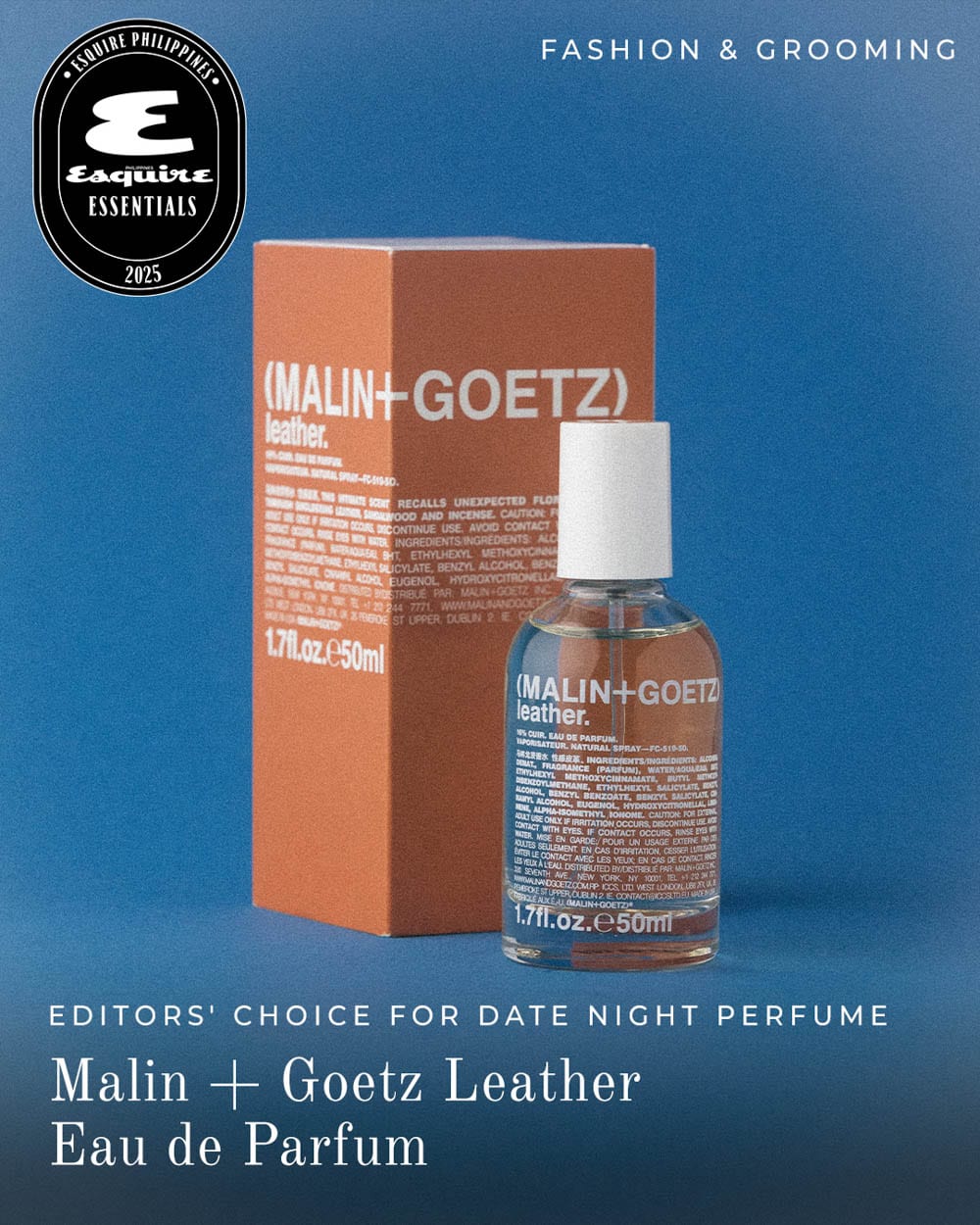 Editors' Choice for Date Night Perfume: Malin + Goetz Leather Eau de Parfum