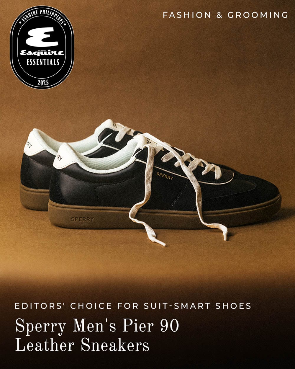 Editors' Choice for Suit-Smart Shoes: Sperry Men's Pier 90 Leather Sneakers