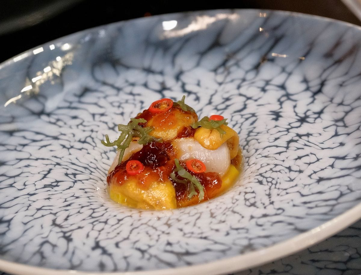 The sensational Hokkaido Uni and Mango by Chef Lordfer Lalicon