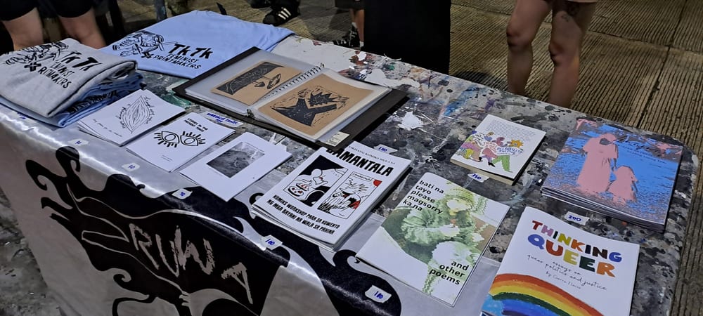 Zines on deck at Sampaguita Projects’ flea market