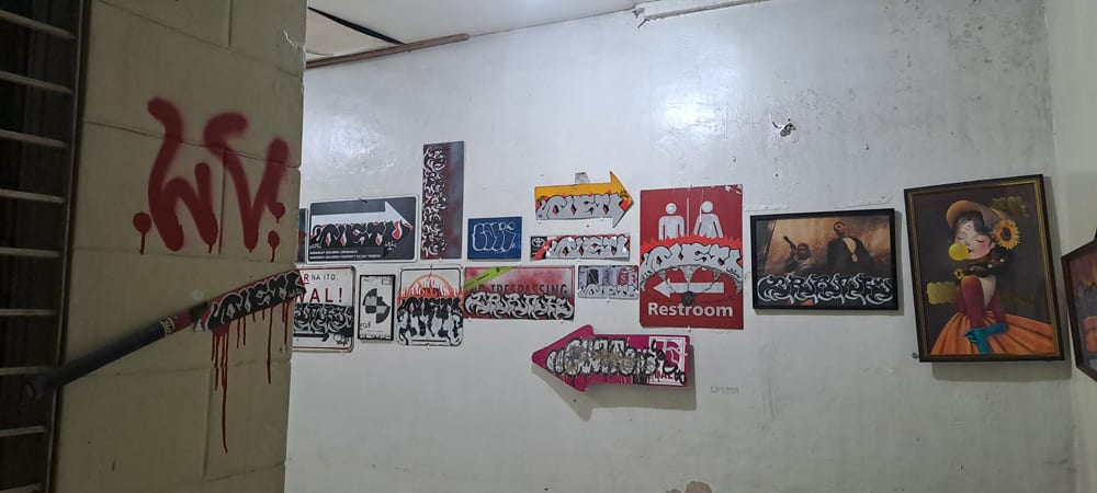 At Ninuno, graffiti road signs make the leap from street corner to gallery wall without losing their bite.