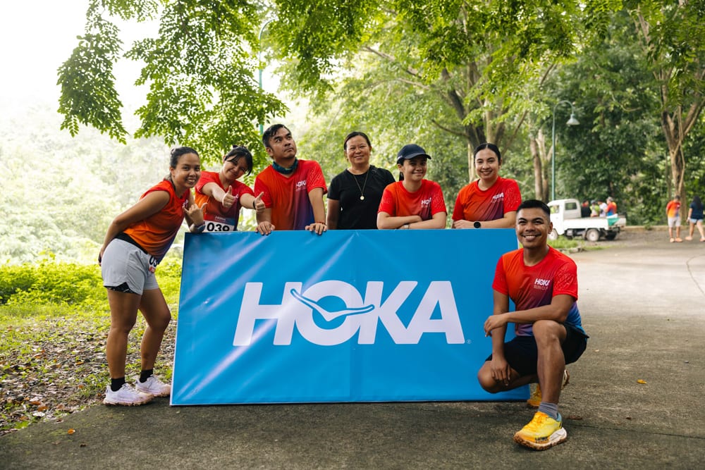 Some of the participants of the Hoka Run Club's Trail Run event at Timberland, San Mateo, Rizal