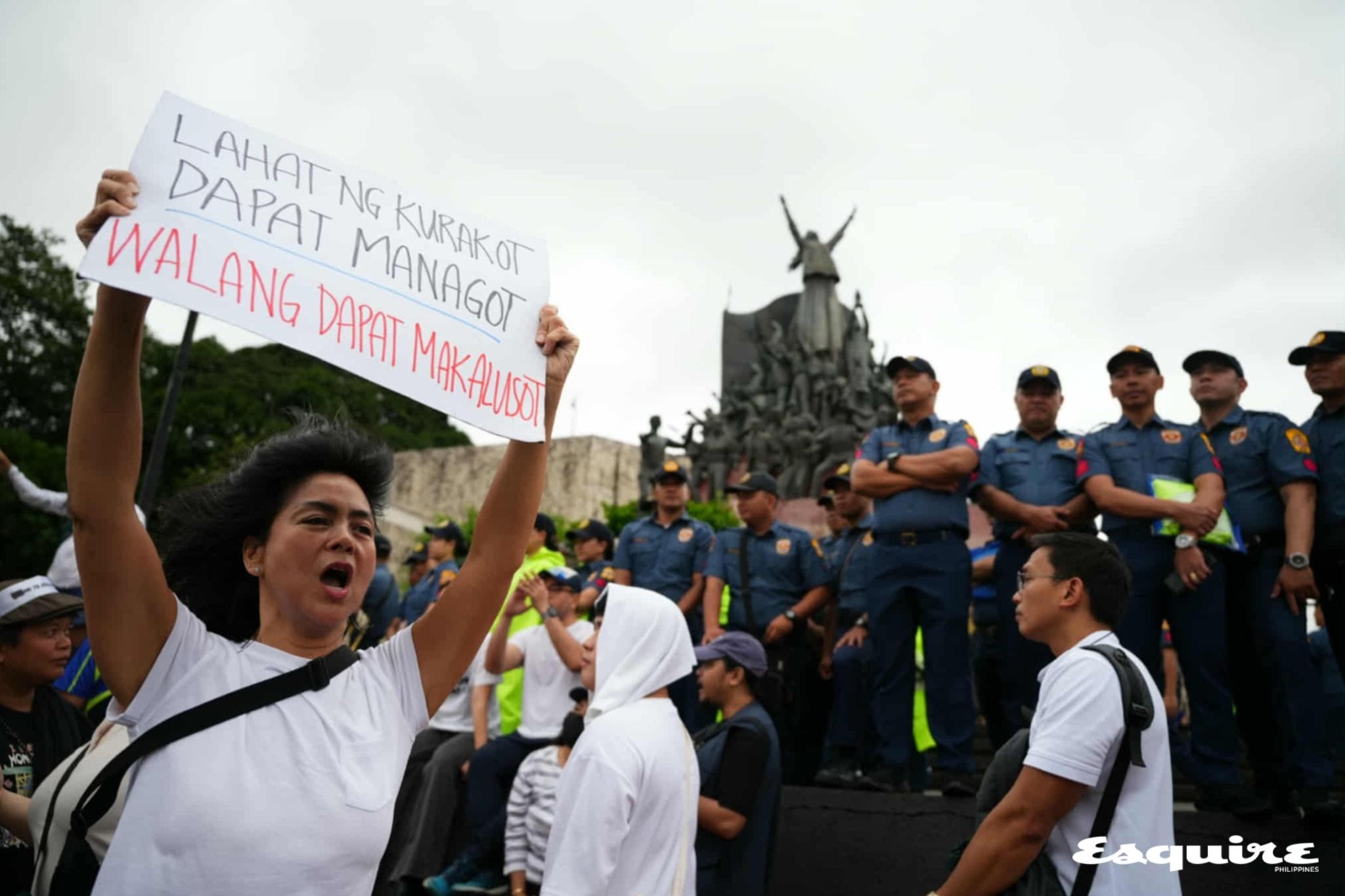 Protest at People Power Monument