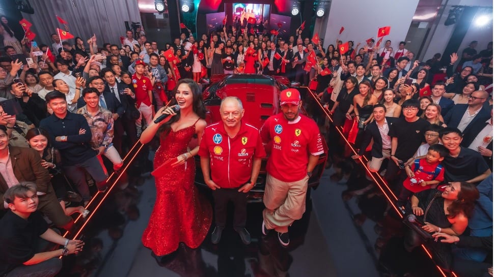 Catriona Gray played host at Ferrari Night for the brand's VIP guests