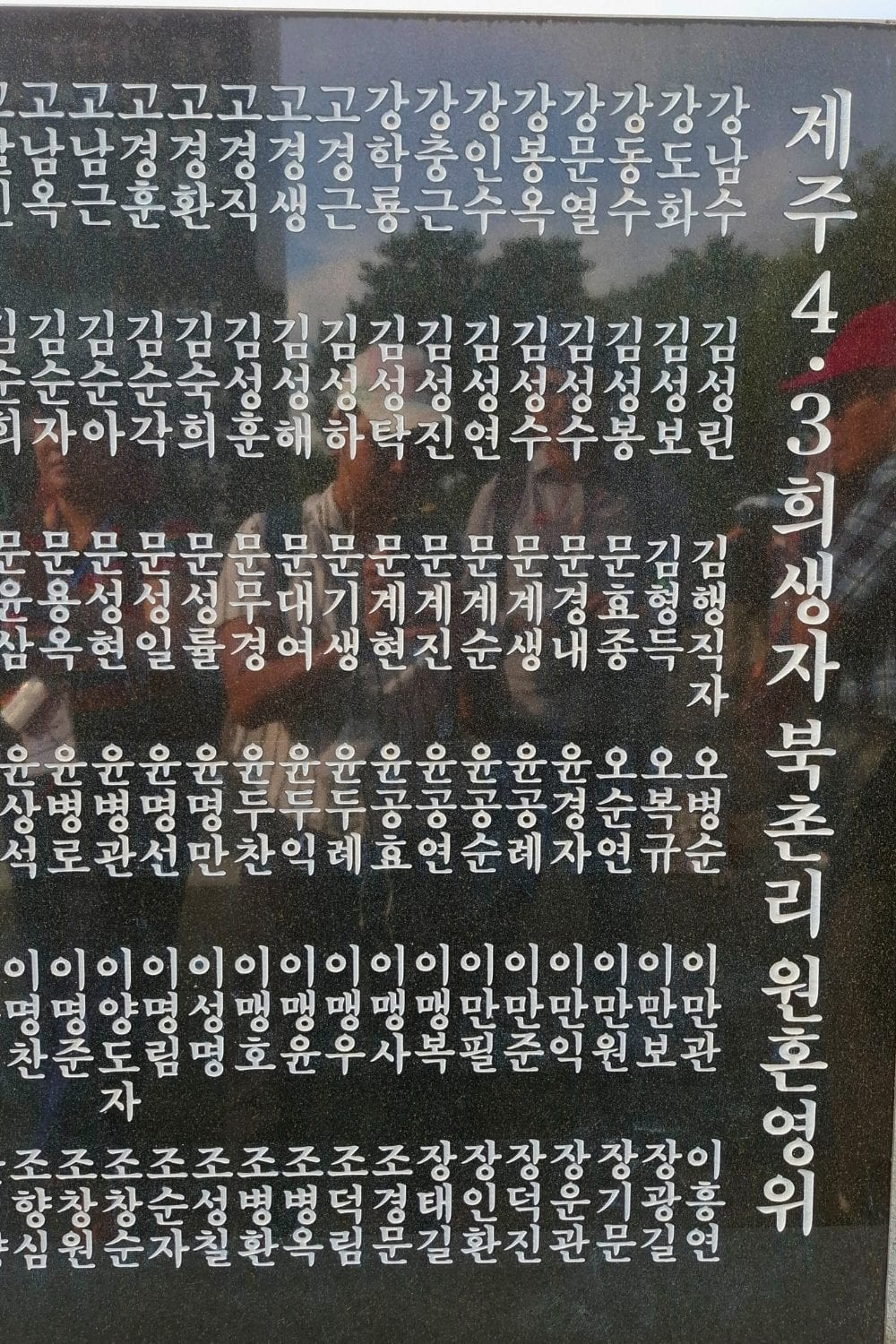 Bukchong Memorial Hall names