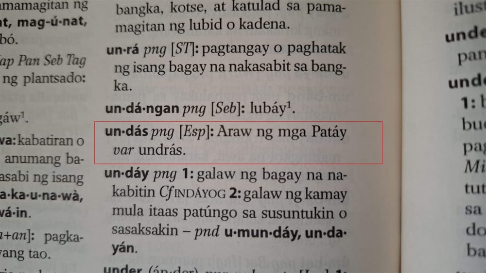 undas UP Diksiyonaryong Filipino (2nd Edition, 2010)